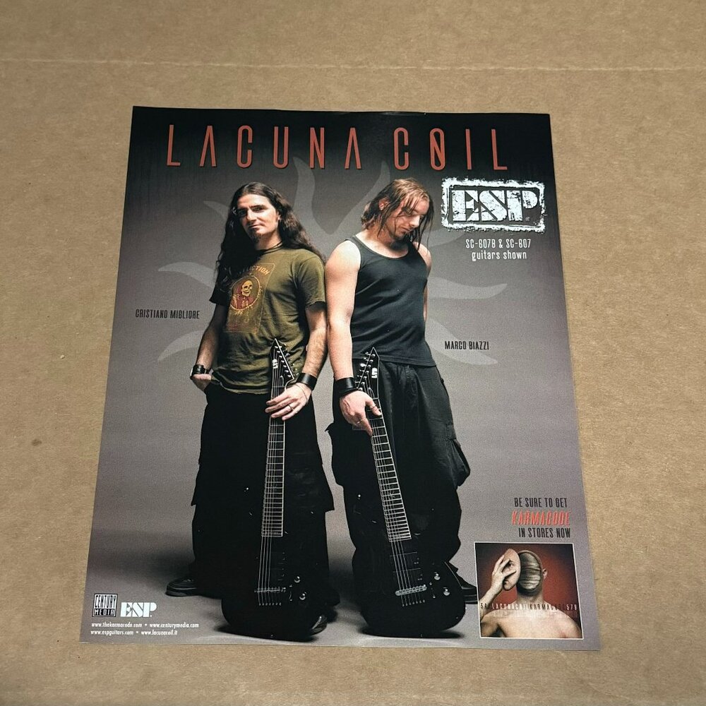 Lacuna Coil - Migliore & Biazzi - ESP Guitars - 2006 Print Advertisement